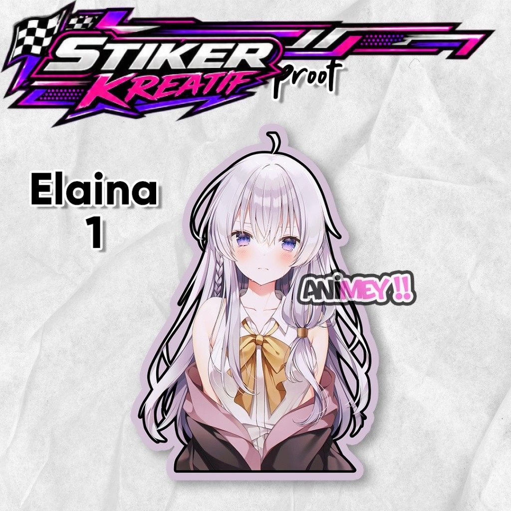 Stiker Elaina Maju No Tabi Tabi / Sticker Anime Waterproof