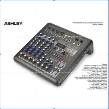 Mixer Ashley SMR 4 original ashley smr 4 channel SMR4 - Spesifikasi