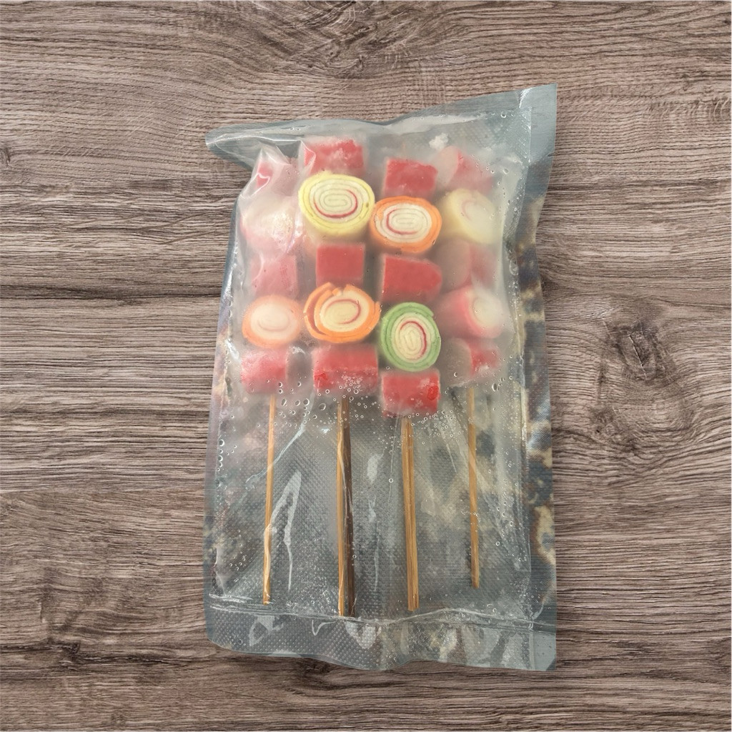 Paket Bakaran isi 6 tusuk (rainbow roll+sosis merah) - Sosis Premium Juicy Daging Olahan Gurih Bahan