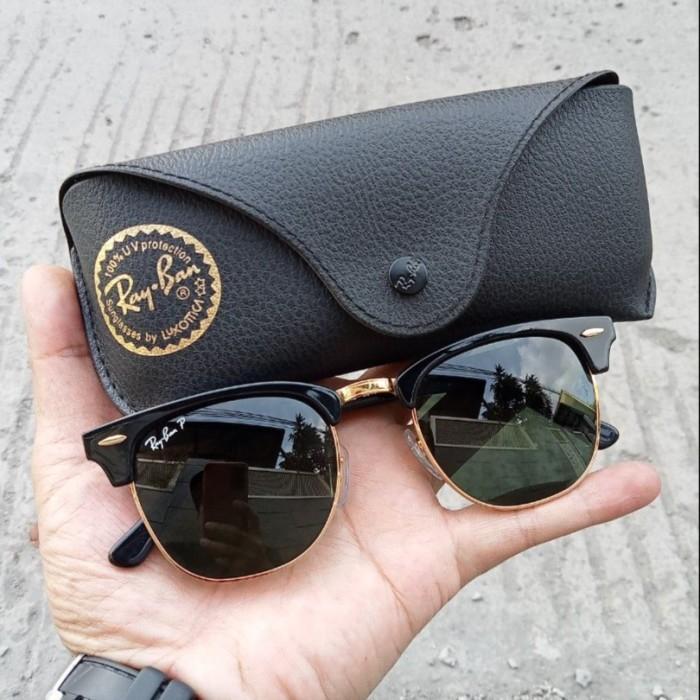Kacamata Original Rayban RB3016 Clubmaster Black Gold