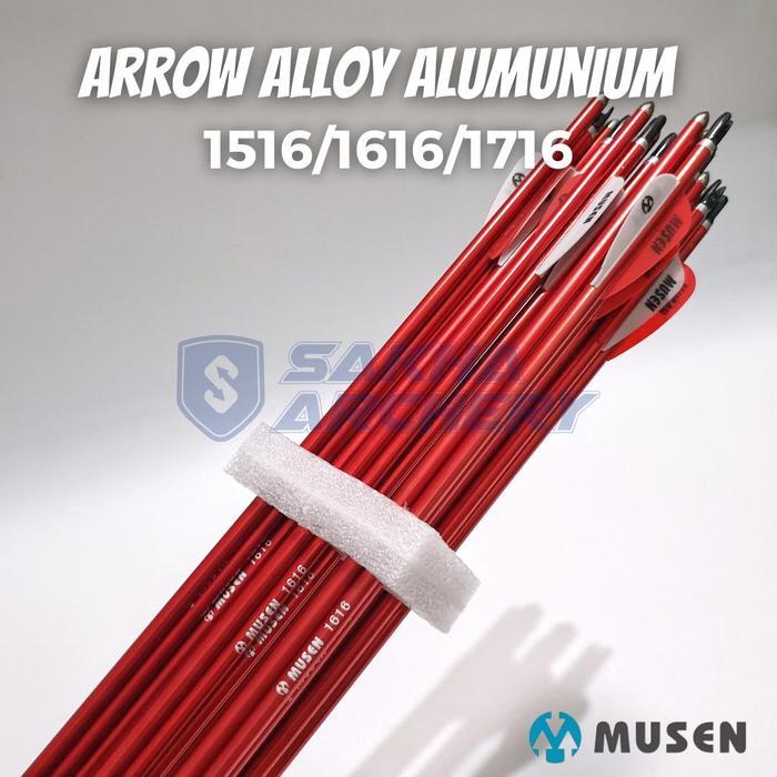 Anak Panah Arrow 1616 Alumunium Alloy Musen - Red Shaft
