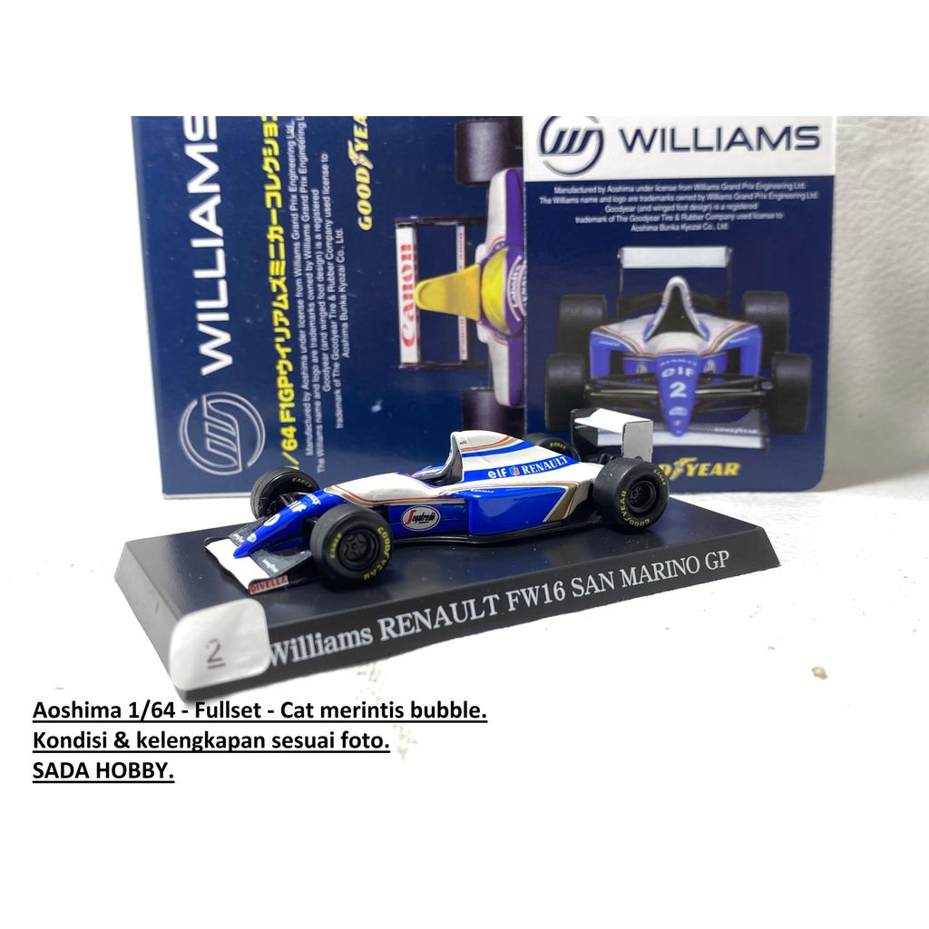 Aoshima 1/64 F1 Williams Renault FW16 San Marino GP No 0 Fullset