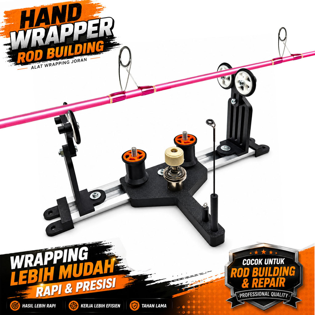 FISHER STORE HAND WRAPPER Alat Lilit Benang Joran Pancing Rod Builder Dryer