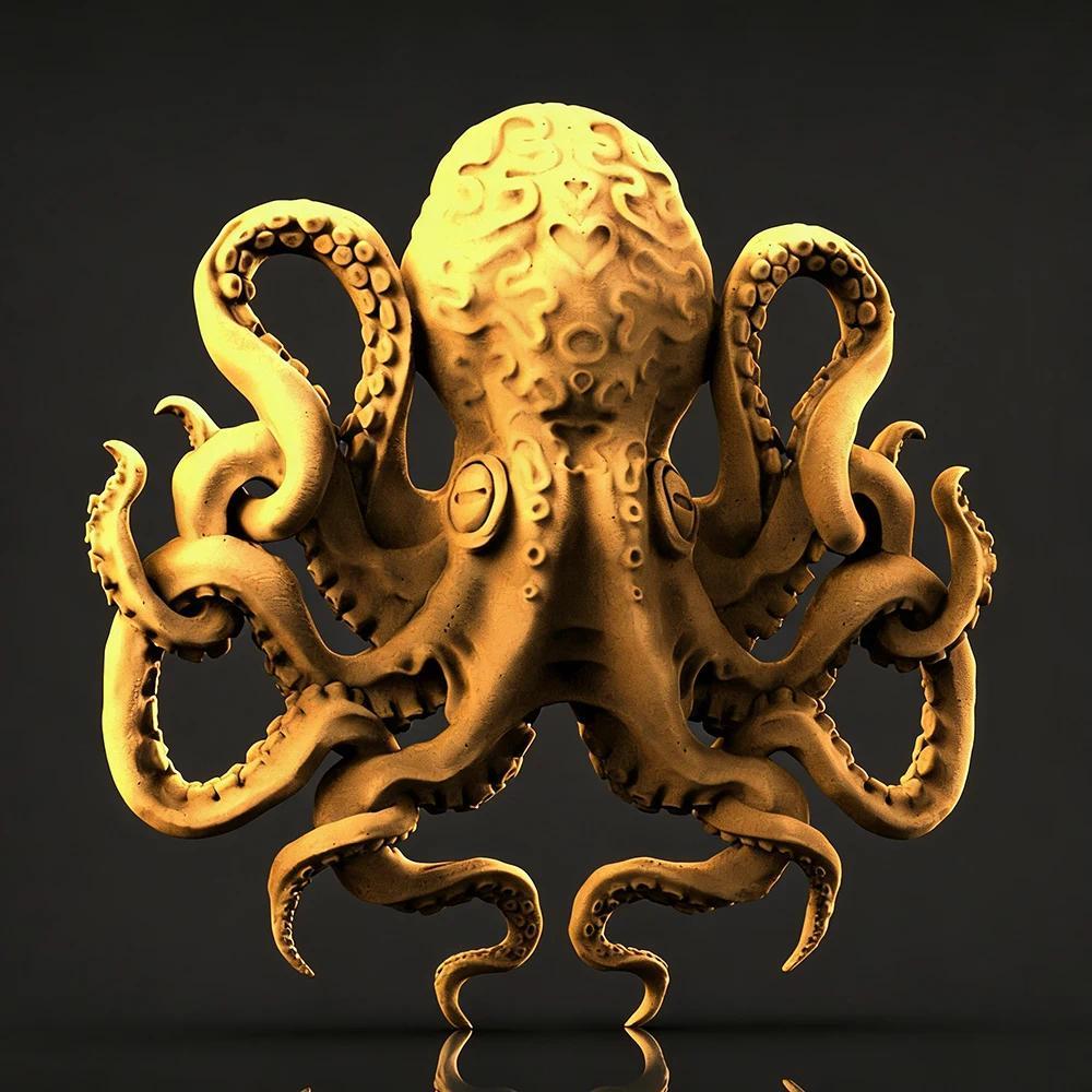 STL 3D Model Octopus for CNC Router Aspire Artcam 3D Printer Engraver Milling