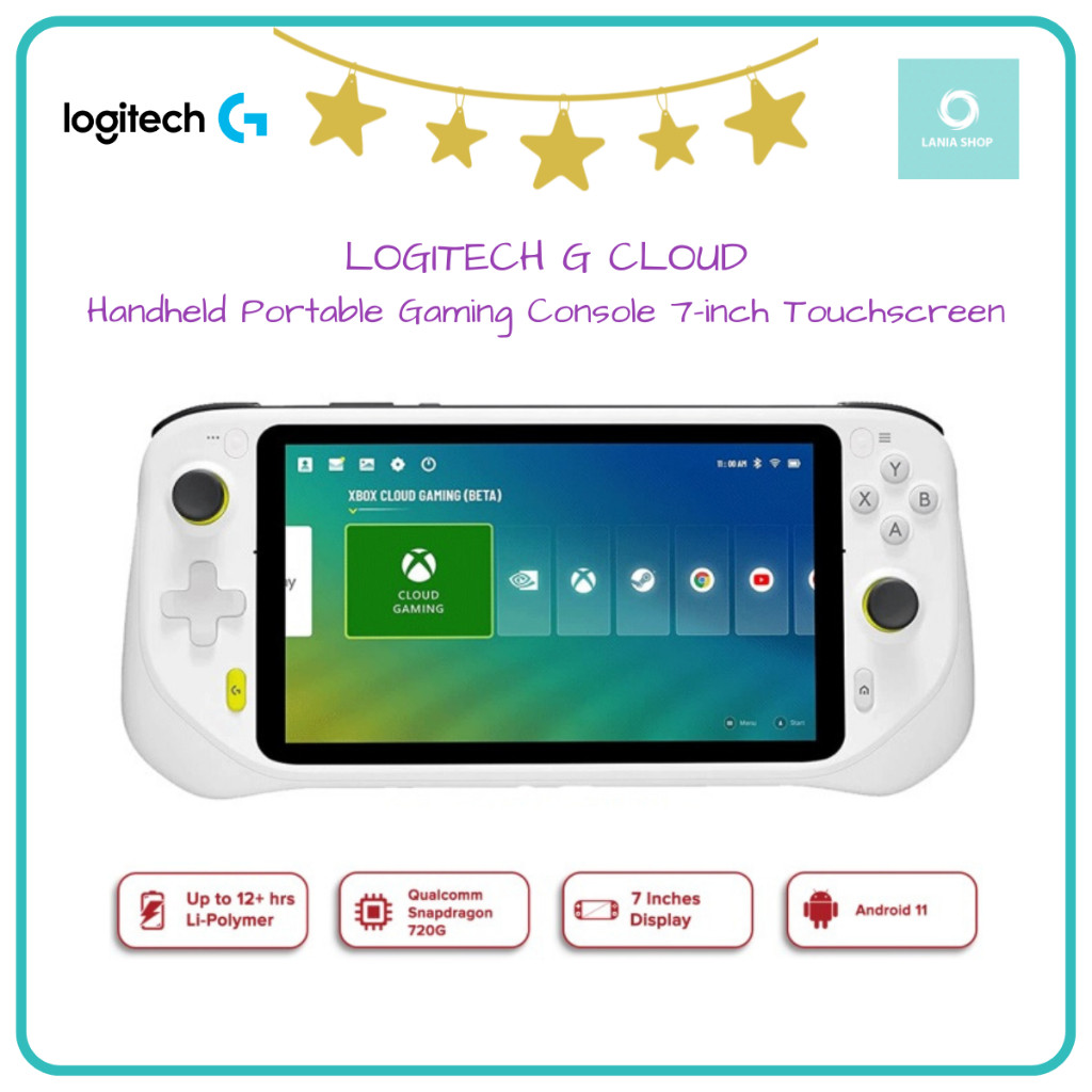 LOGITECH G CLOUD Handheld Portable Gaming Console 7-inch Touchscreen