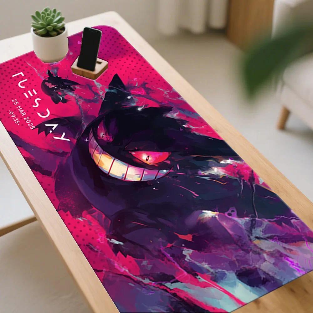 Ash Snorlax Psyduck Capybara Underpass Scenery Large Gaming Mouse Pad Non-Slip Rubber Washable Desk 