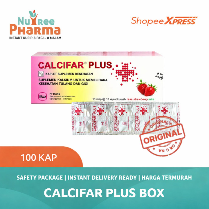 Calcifar Plus isi 100 Tablet Kunyah - Kalsium Ibu Hamil
