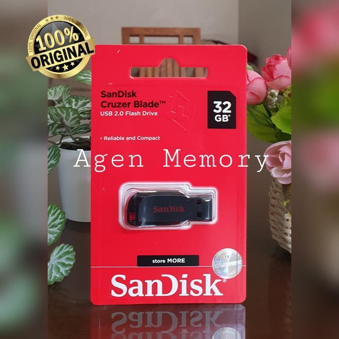 SANDISK Flashdisk 32GB Cruzer Blade CZ50 USB Sandisk 32gb 2.0 cruzer blade USB Sandisk 32gb Cruzer B