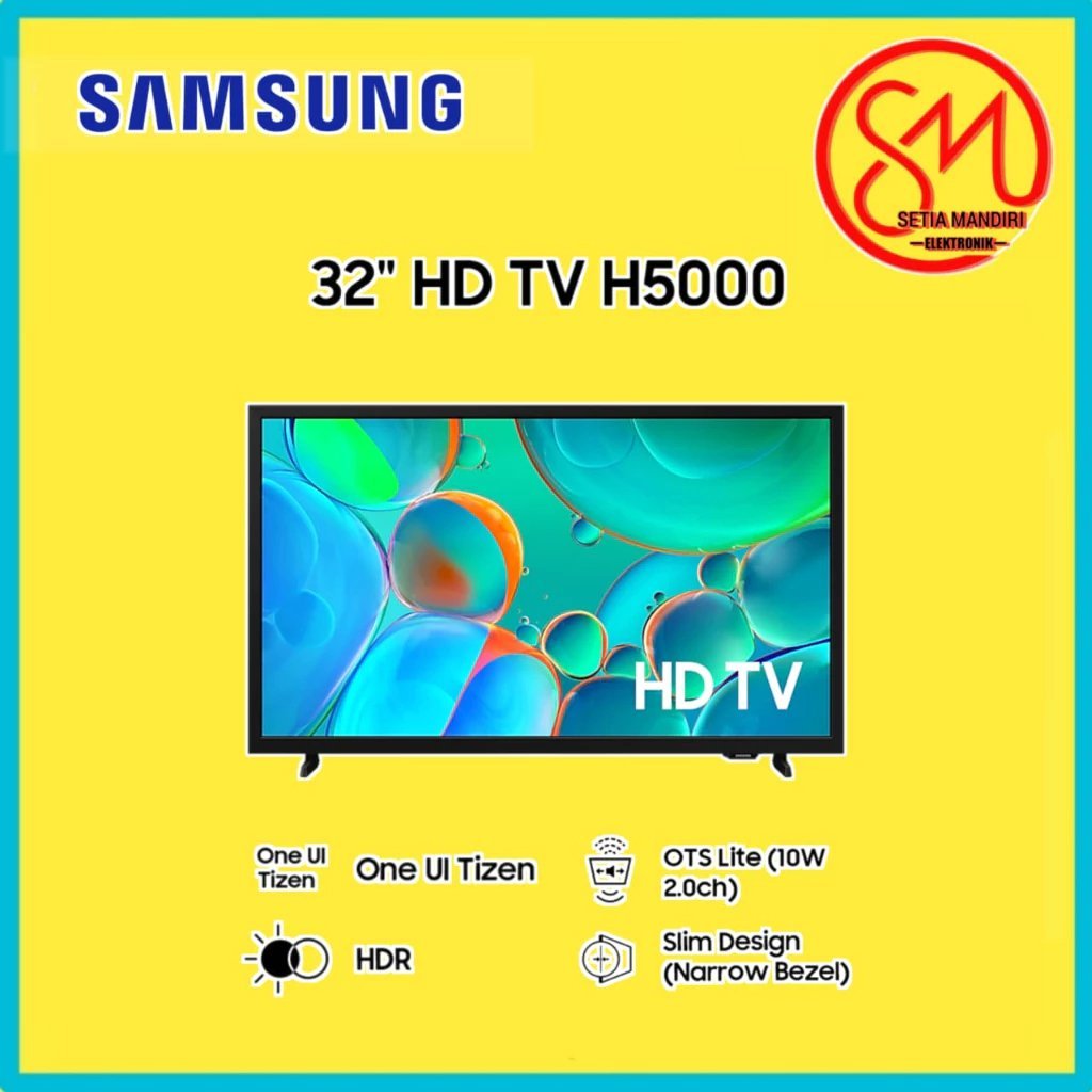 NV [INSTANT] SAMSUNG Smart TV 32 Inch H5000 HE501H HD - Televisi LED 32 In Tizen HDR Bixby WiFi Blue