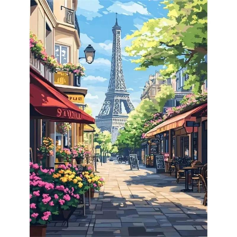 Eiffel Tower Jigsaw Puzzle 500/1000/1200/2000PCS Paper Puzzle Paris Street Scene Relaxing Game Home 