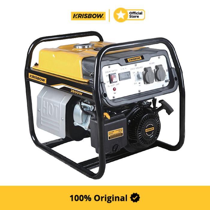 Krisbow Genset Bensin 2800 W Krp28 Generator Listrik Portable Power Supply Proyek Rumah
