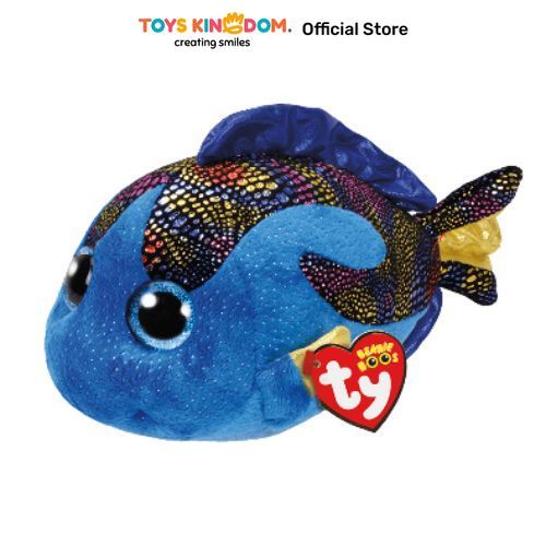 Toys Kingdom TY Boneka Hewan Beanie Boos Aqua Fish M Toys Kids Toy Boneka Karakter Doll Mainan Kolek