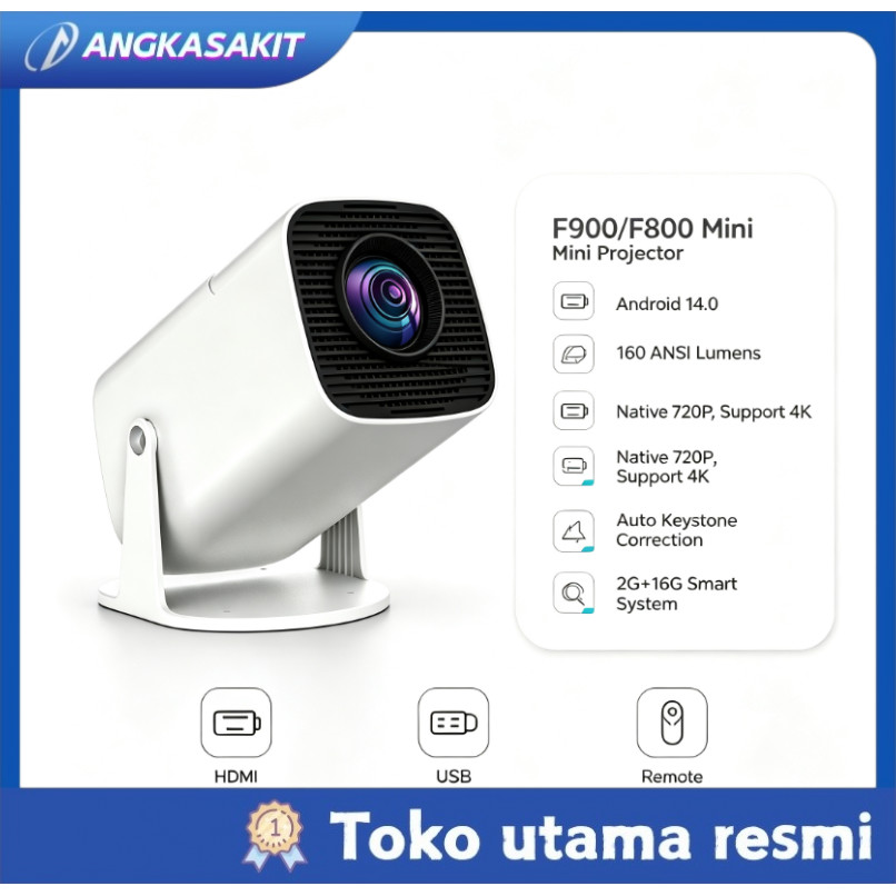 hy320 /hy320pro/ F900/F800 Android 14.0 1280*720P 10000 Lumens WiFi6 Bluetooth5 Smart  4K HDMI 1280P