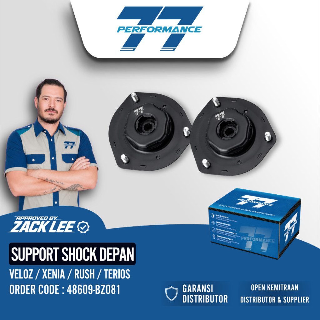 S48609-BZ081 SUPPORT SHOCK DEPAN  VELOZ/XENIA/TERIOS/RUSH 2012-ON - 77 Performance Bergaransi 6 Bula