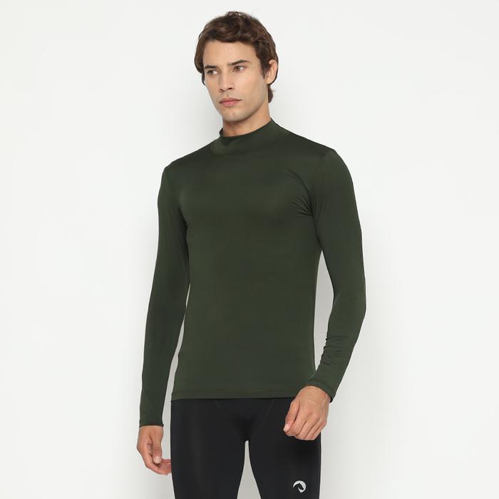 PROMO !! Baselayer Training Waldos Black Plain - Hijau Army, M