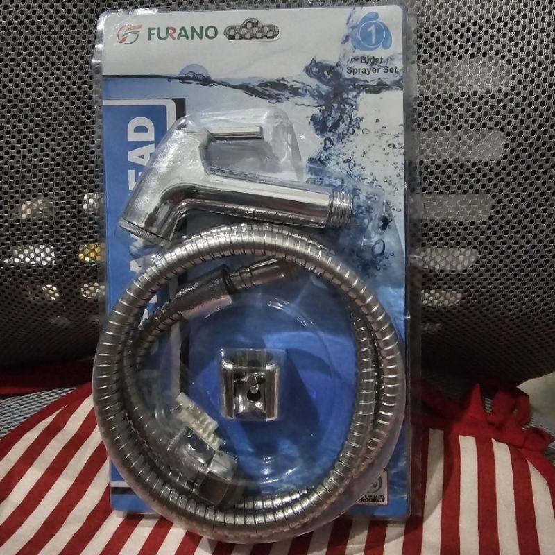 Jet Shower Putih / Krom / Silver / hitam   Set Selang Toilet Kloset Cebok WC merek random drat 1/2" 