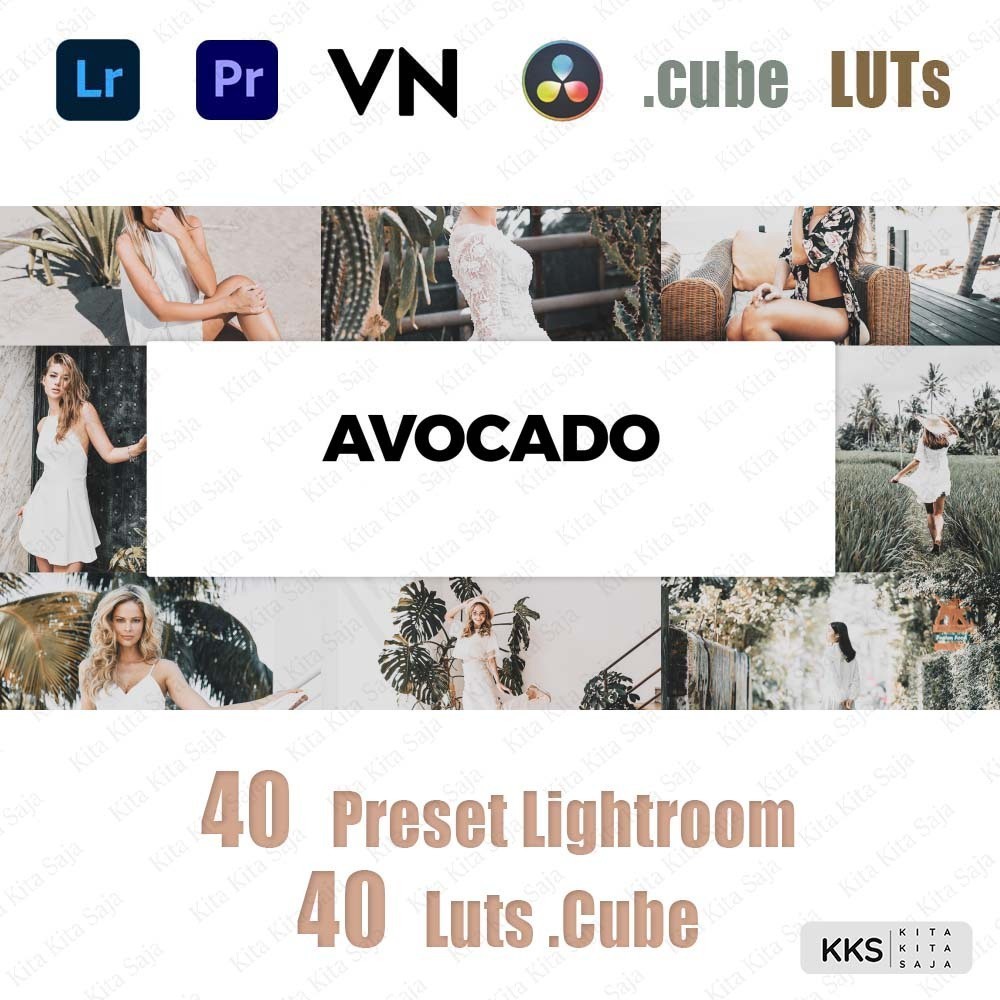 40 Preset Video & Foto Android, IOS & PC - Avocado Premium - LUTs VN (.cube) | Adobe Lightroom