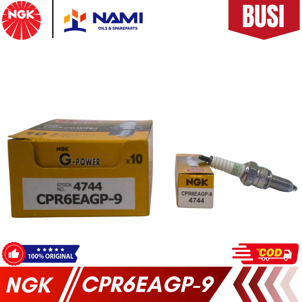 GROSIR *NGK CPR6EAGP-9 / CPR 6 EAGP -9 (G-POWER)* Busi motor - Original