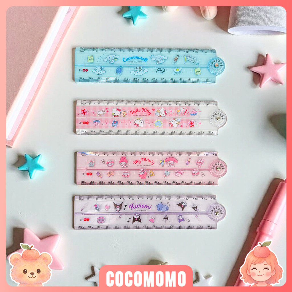 

COCOMOMO - ORI SANRIO PENGGARIS MINI LIPAT 30 CM TRANSPARAN | HELLO KITTY KUROMI MELODY CINNAMOROLL