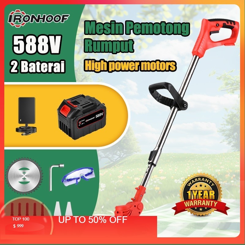 Mesin pemotong rumput Baterai Lithium Tanpa Kabel mesin potong rumput High Power alat pemotong rumpu