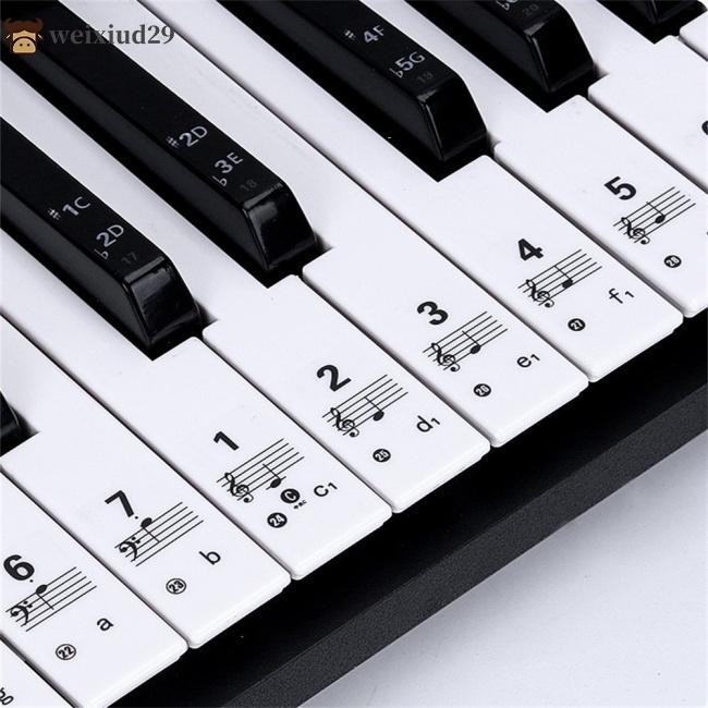 //TEREPICRemovable Piano Sticker 61/88 Key Transparent Piano