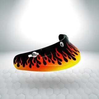Pet Helm Flame Series Marzano - Flame Black Red