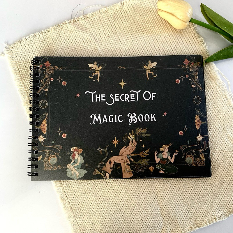 Scrapbook Landscape Hitam Dan Coklat Album Foto Polos