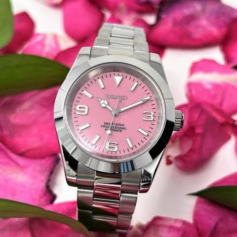 Seiko Explorer Pink 369 NH35 Automatic Exclusive
