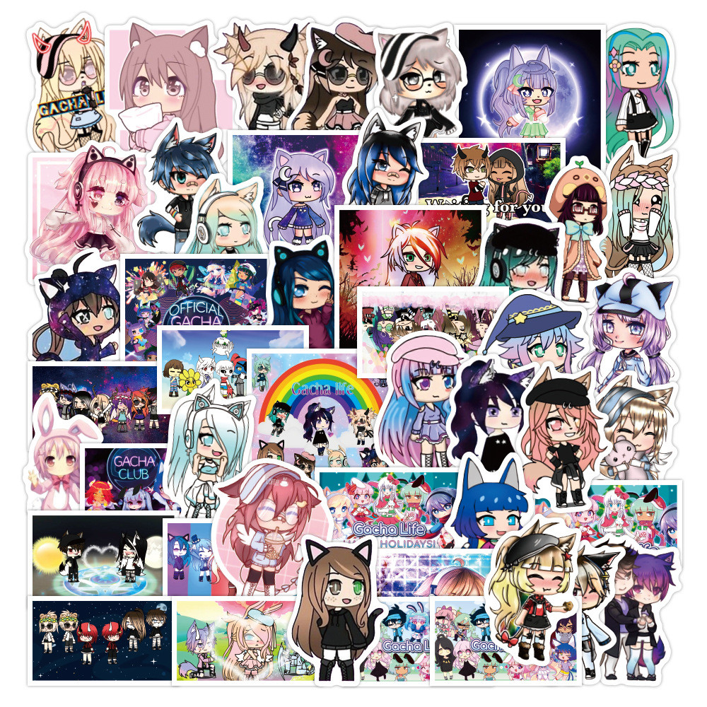 10/30/50pcs Cute Game Anime Gacha Life Stickers Cartoon Decals DIY Scrapbook Laptop Phone Guitar Wat