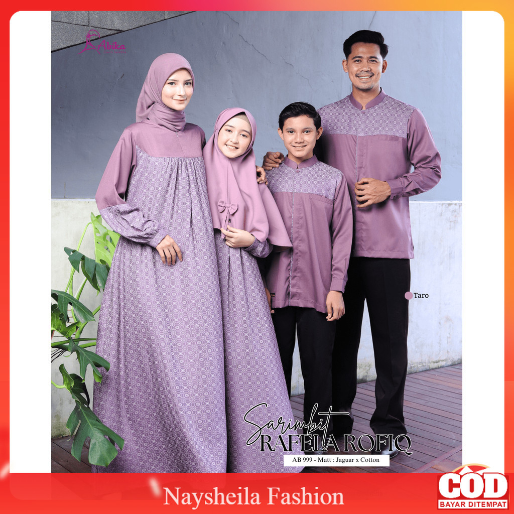 Sarimbit Keluarga 2026 Lebaran Premium Abika Hijab Rafela Rafiq Taro Terbaru Kekinian Seragam Family