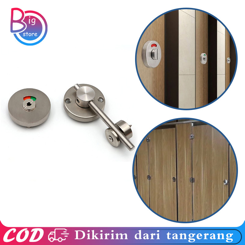Grendel Indikator Toilet Kunci Partisi Kamar Mandi Kunci Pintu Kamar Mandi Indicator Lock