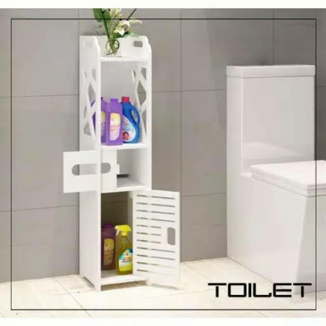 RAK KABINET TOILET LEMARI KAMAR MANDI RAK PENYIMPAN SHAMPO SABUN CUCI
