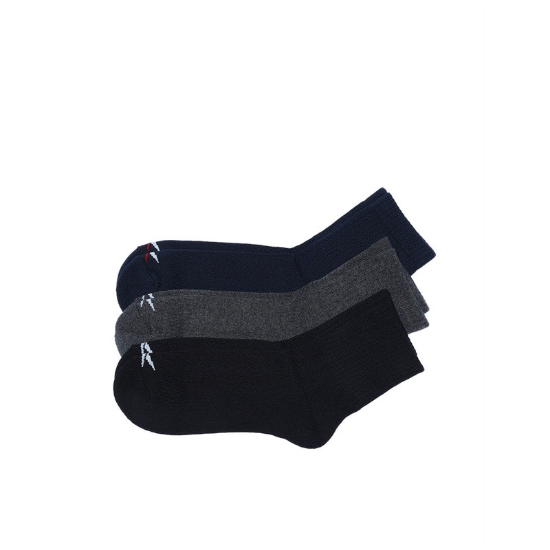 Reebok 3P Quarter Men's Socks - Grey Melange/Navy/Black
