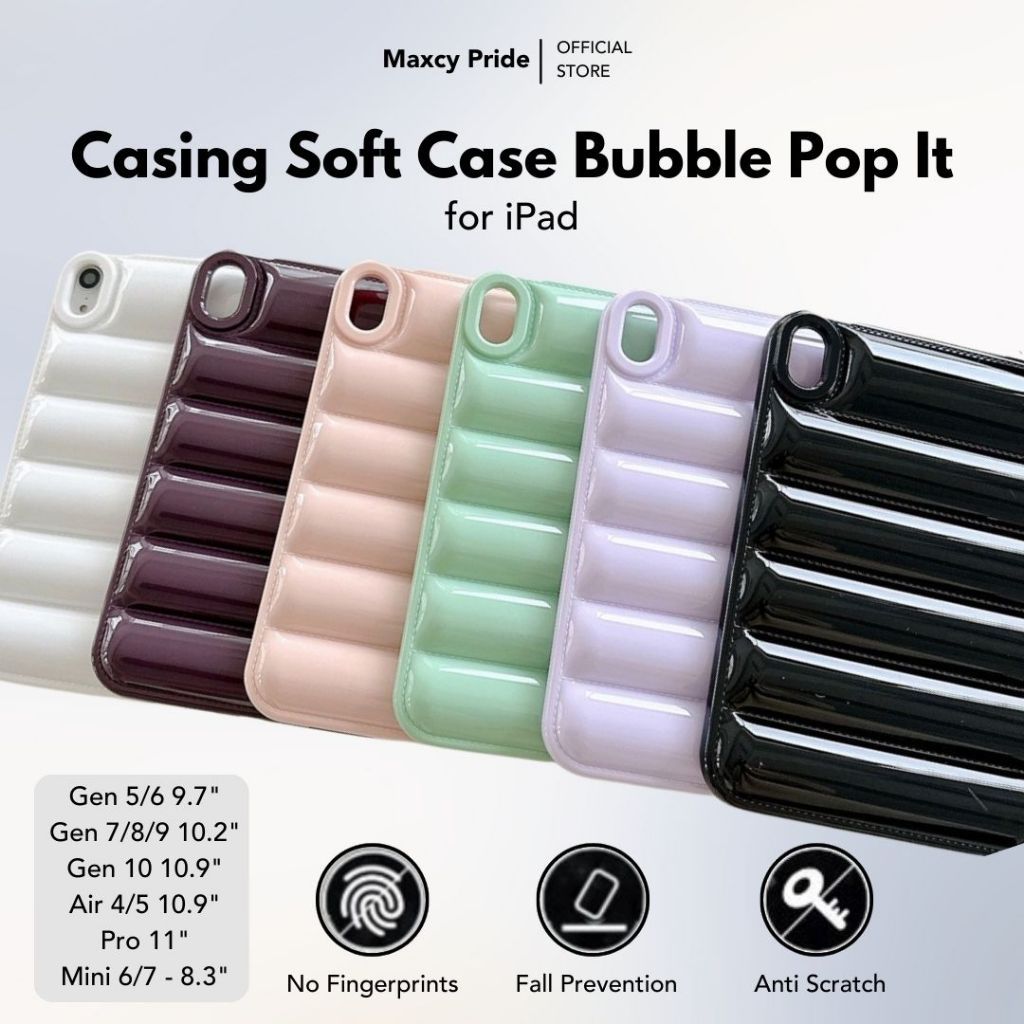 Terlaris Casing Ipad Lucu Cute Colorful Soft Pop It Style Casing Kompatibel Dengan Apple IPad Gen 5/