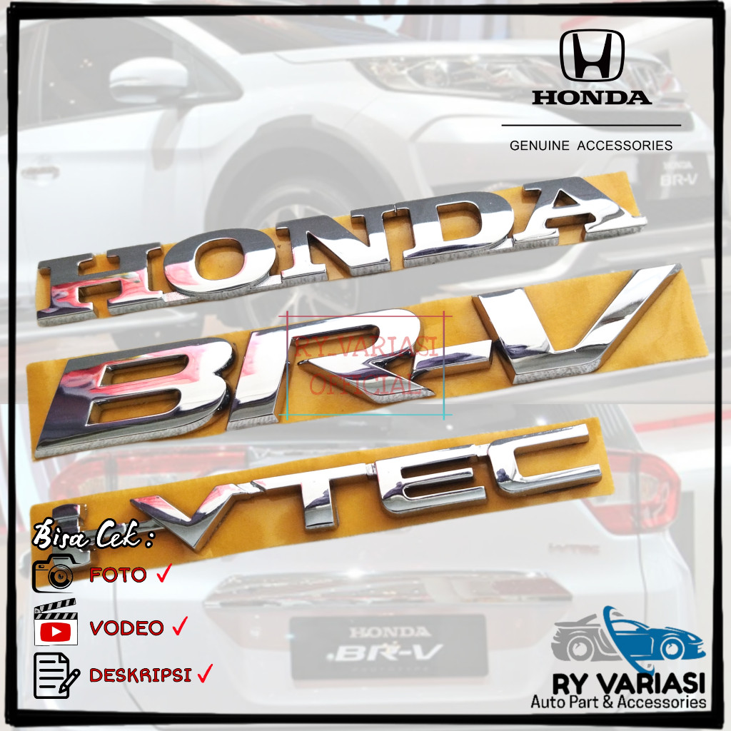 Trend Aksesoris~ BEST Emblem BRV  Honda BRV/ Emblem Bagasi Honda BRV