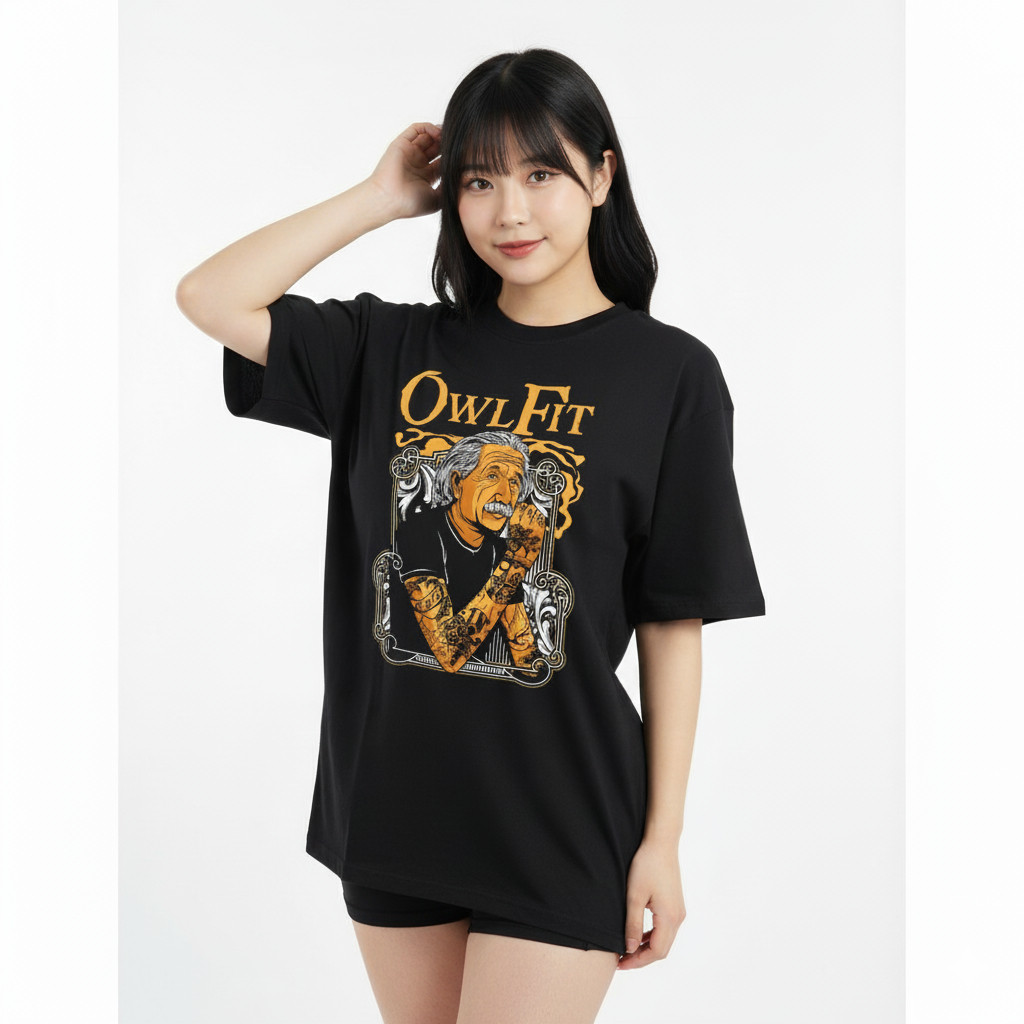 Kaos Katun Pria/Wanita OwlFit – Desain Grafis Trendy & Stylish/Kaos Pria Dan Wanita/Kaos Distro Unis