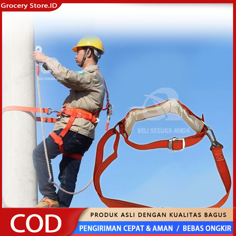 Sabuk Panjat Tiang Listrik Proyek Industri Safety Belt Panjat Tebing Sabuk Tali Pengaman Panjat Poho