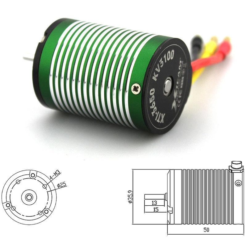 Waterproof X-Team 1/8 1/10 RC Car Brushless Motor 3650 3660 3665 3670 3674 Brushless Motor for Monst