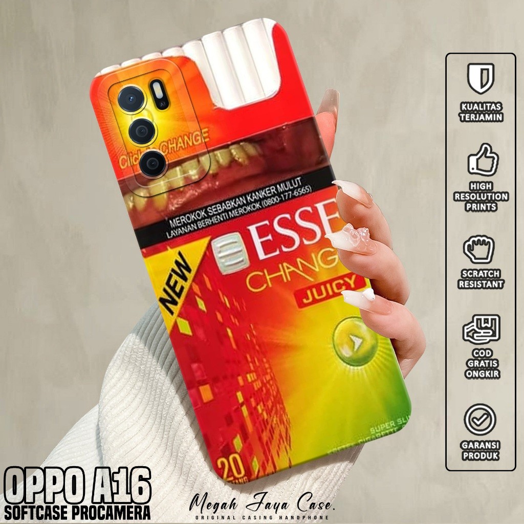 Case Oppo A16 - Casing Oppo A16 Motif ESS - Silikon Hp Oppo A16 - Softcase Hp Oppo A16 - Kondom Hp O