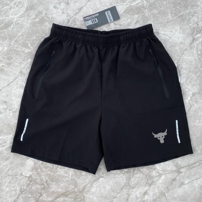 Best Seller Kysport Celana Pendek Micro Elastis Running Gym - Hitam ua bull, 5XL