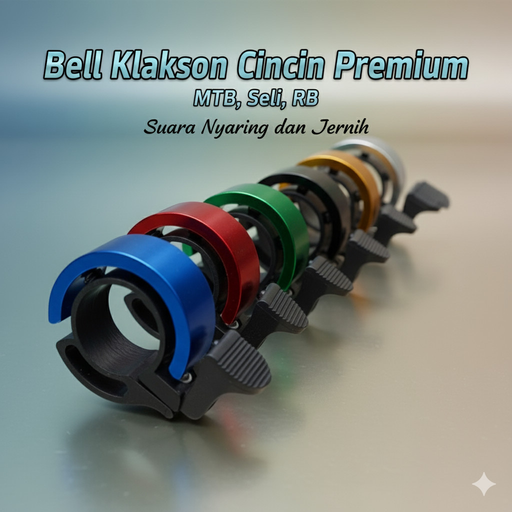 Bell Klakson Bel Cincin Sepeda Premium untuk MTB, Seli, RB, Suara Nyaring dan Jernih, Tingkatkan Kea