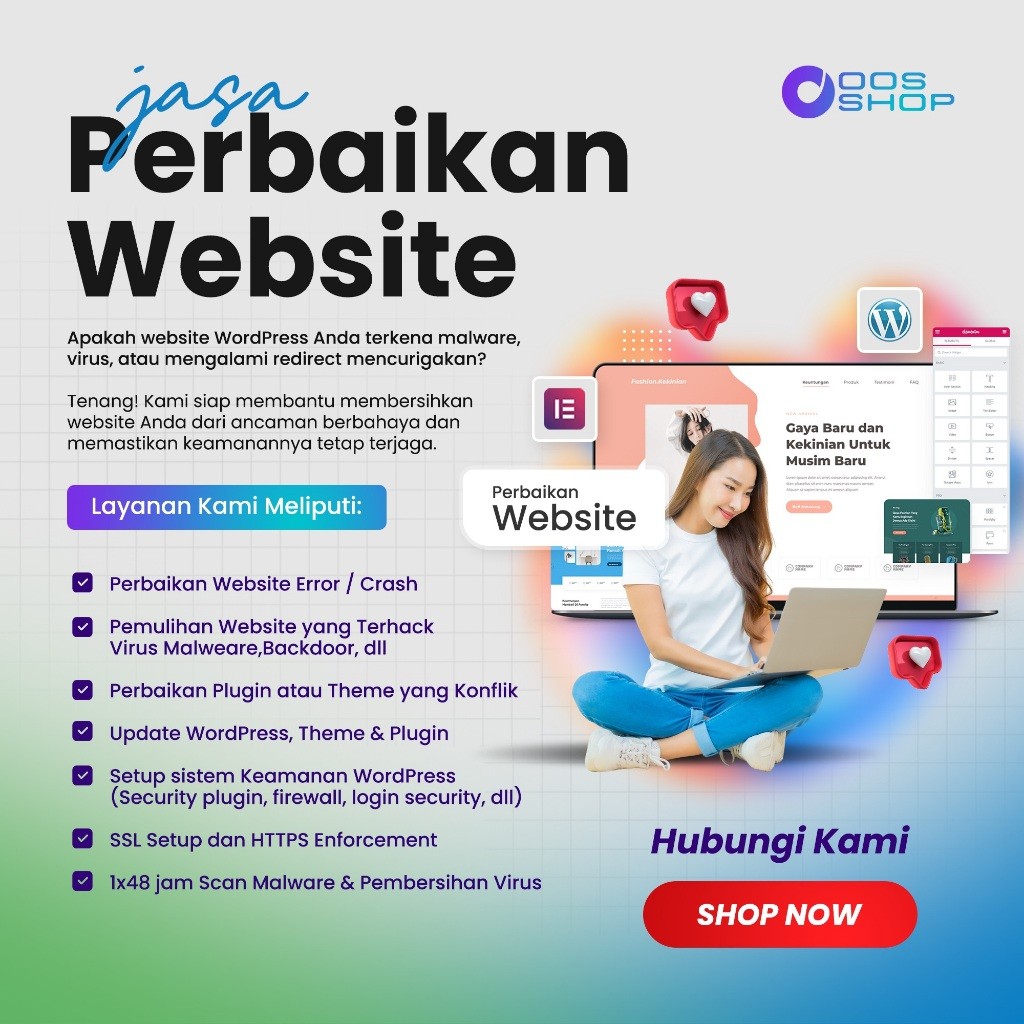 Jasa Perbaikan Website Jasa Cleaning Website dari virus dan Setup Website