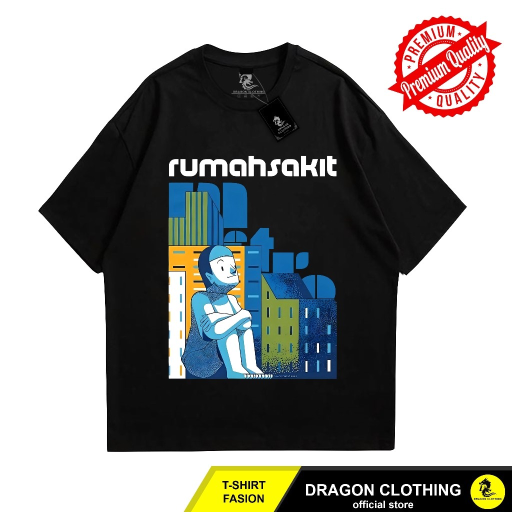 Kaos band RUMAH SAKIT kaos hitam  unisex | Dragon Clothing