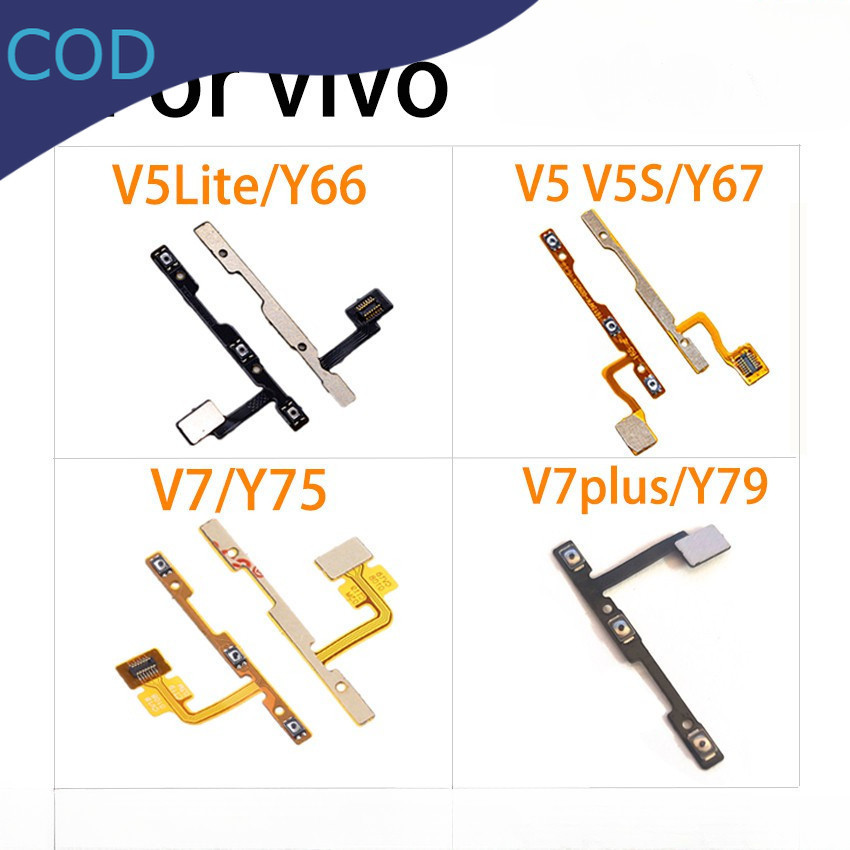 Untuk VIVO V5 lite / Y66 V5S / Y67 / V7 / Y75 Y79 Tombol Daya Hidup Mati Tombol Volume Kontrol Kabel