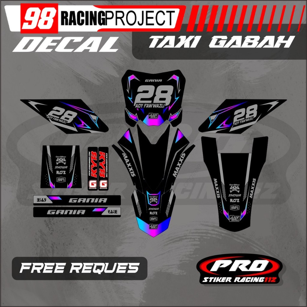 STRIPING DECAL OJEK GABAH DECAL TAXI GABAH DECAL ANGKUT GABAH FREE