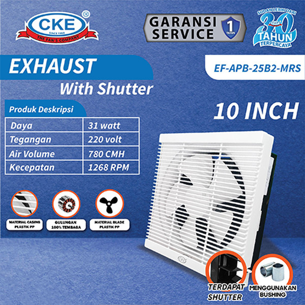 CKE Wall Exhaust Fan 10 Inch Kipas Angin Hexos Dinding Ventilasi Dapur