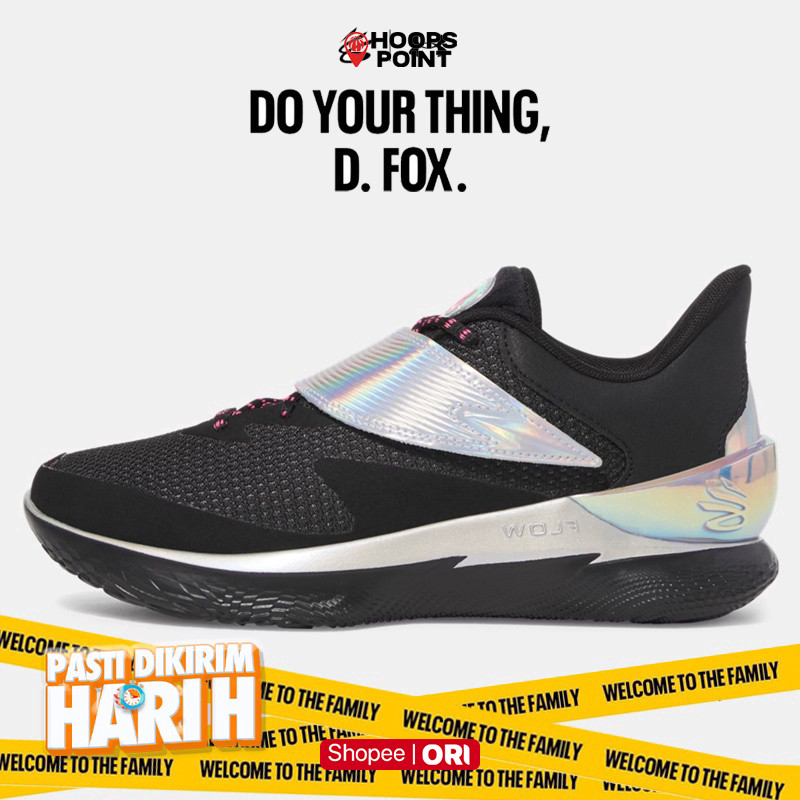 Hoops Point Sepatu Basket Under Armour Curry Fox 1 Gamer Black Original 6001920-001