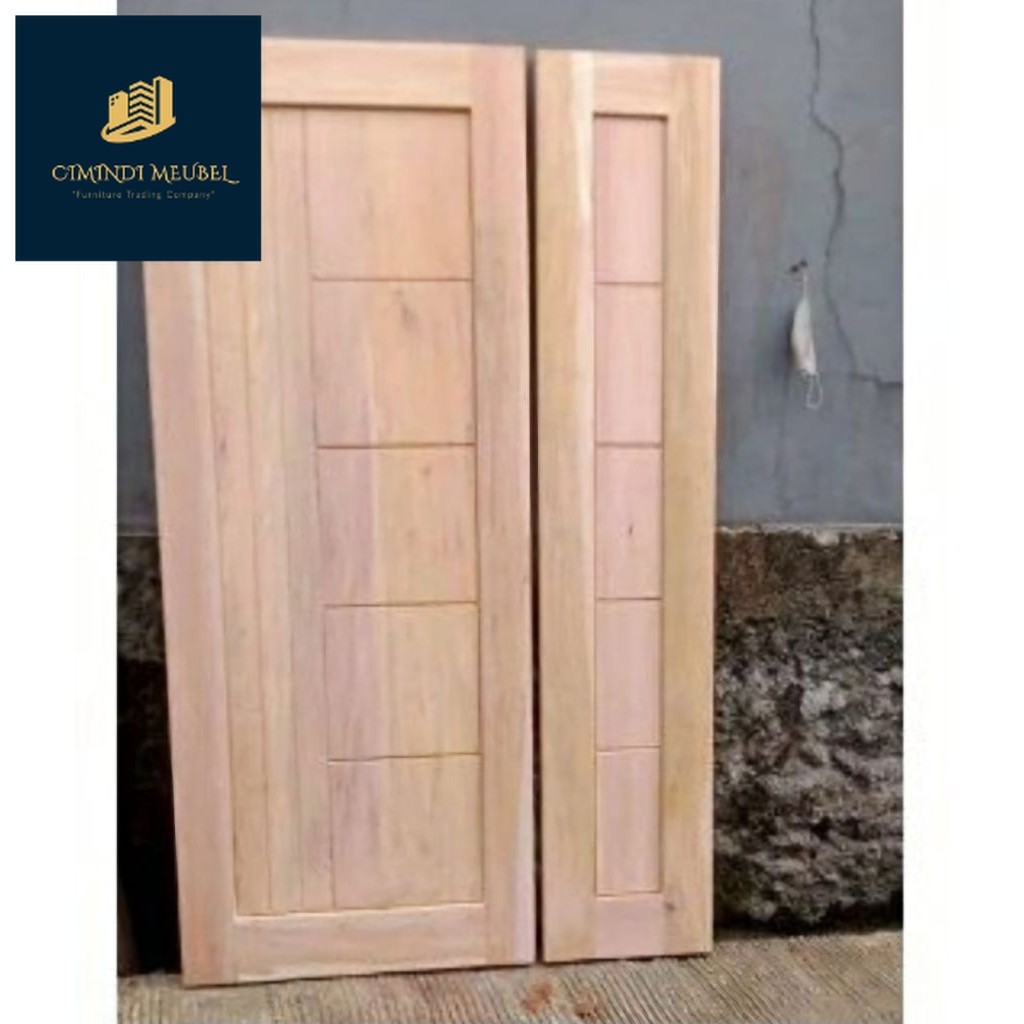daun pintu kuputarung motif minimalis kayu mahoni KUNINGAN