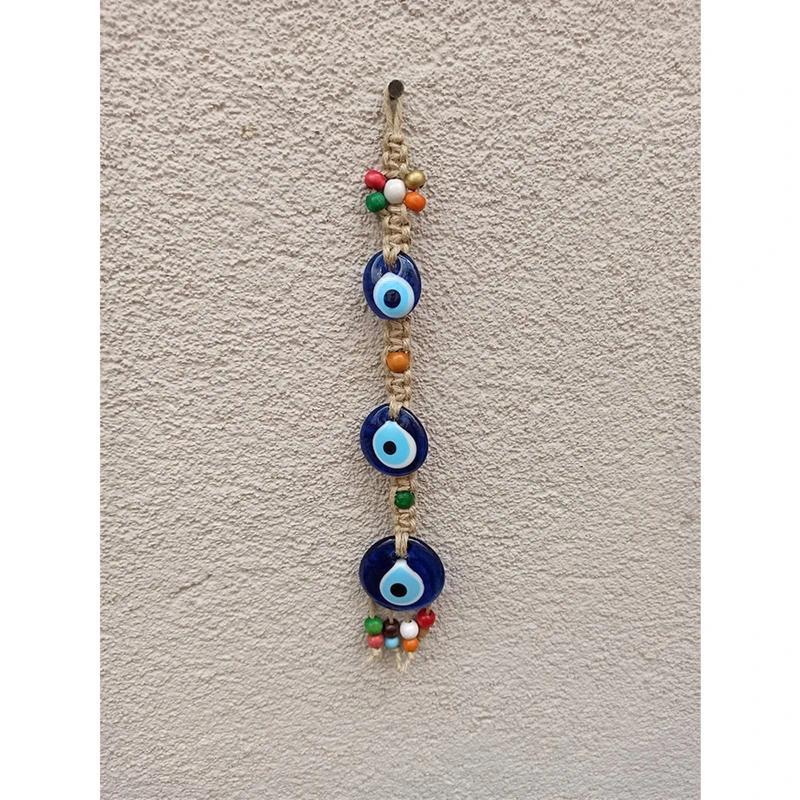 Evil Eye Wall Hanging Macrame Wall Decor White Evil Eye Bead Lucky Eye Glass Evil Eye Turkish Eye Na