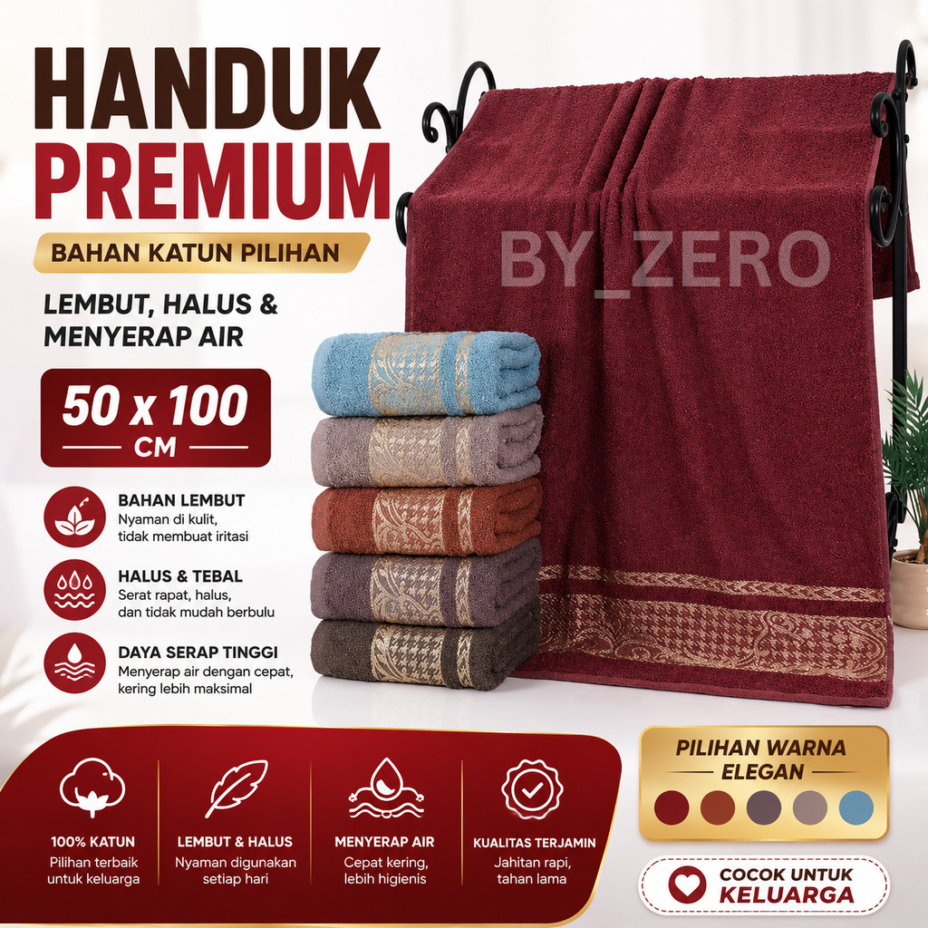 HANDUK MANDI 50 X100 / HANDUK KATUN / HANDUK MICROFIBER / HANDUK OLAHRAGA / SOUVENIR HADIAH
